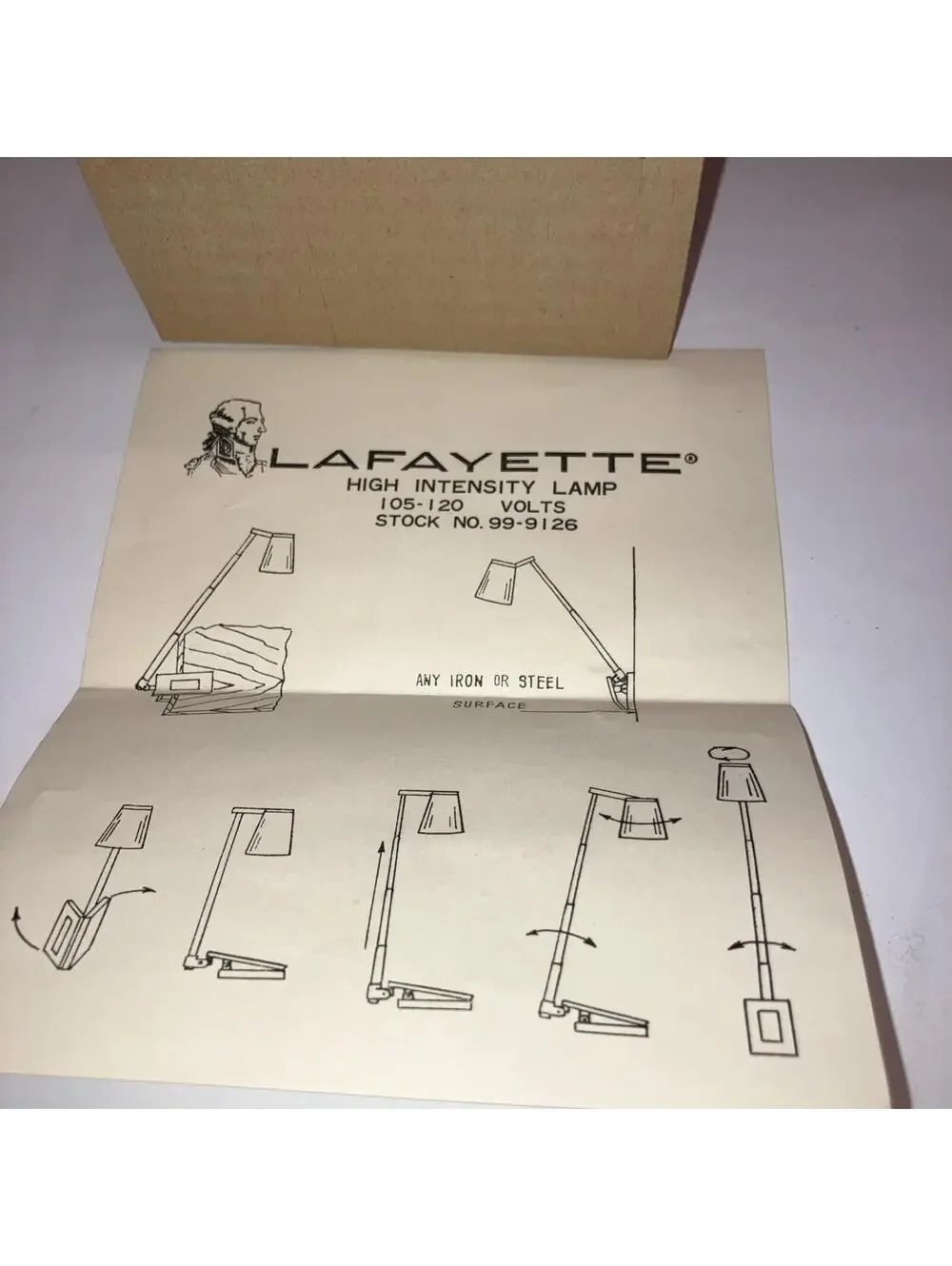 Vintage 1960’s Lafayette High Intensity Desk Lamp Adjustable Task Lamp NEW